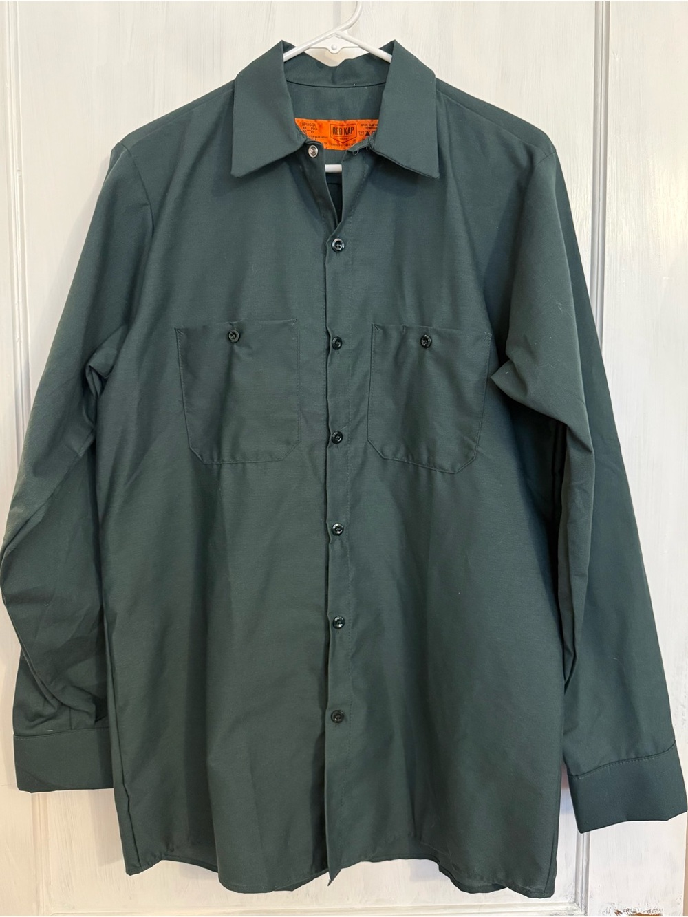 Red Kap Men’s Work Shirt Long Sleeve M Spruce Green SP14SG4 EUC
